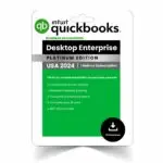 QuickBooks Desktop Enterprise 2024 platinum accounting software interface on desktop