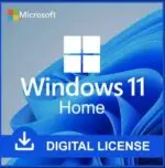 The official retail box for a Windows 11 Home genuine lifetime product key.