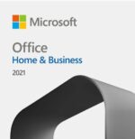 The official retail box for Microsoft Office 2021 Home & Business, a lifetime license for 1 PC or Mac.