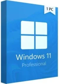 The official retail box for a Windows 11 Pro genuine lifetime product key.