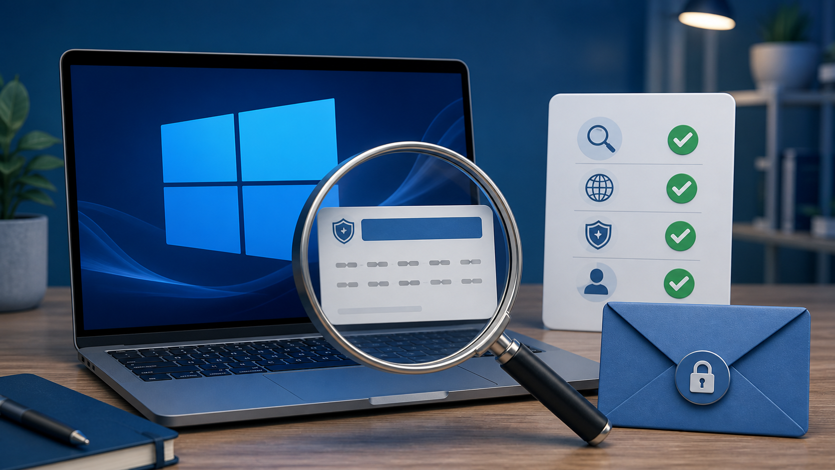 Illustration of a checklist for verifying a Windows product key before purchase