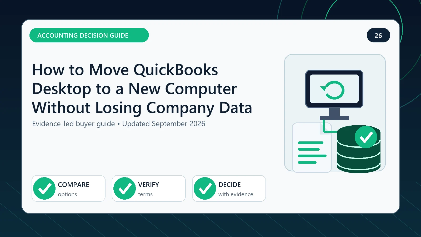 move QuickBooks Desktop to a new computer visual decision guide