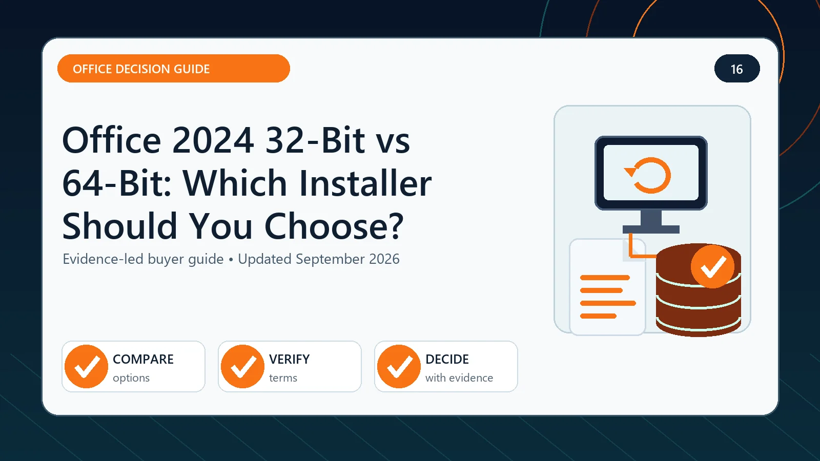 Office 2024 32-bit vs 64-bit visual decision guide