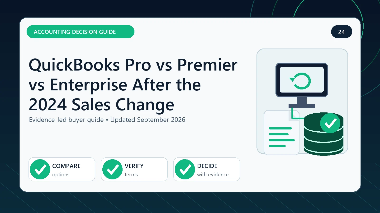 QuickBooks Pro vs Premier vs Enterprise visual decision guide