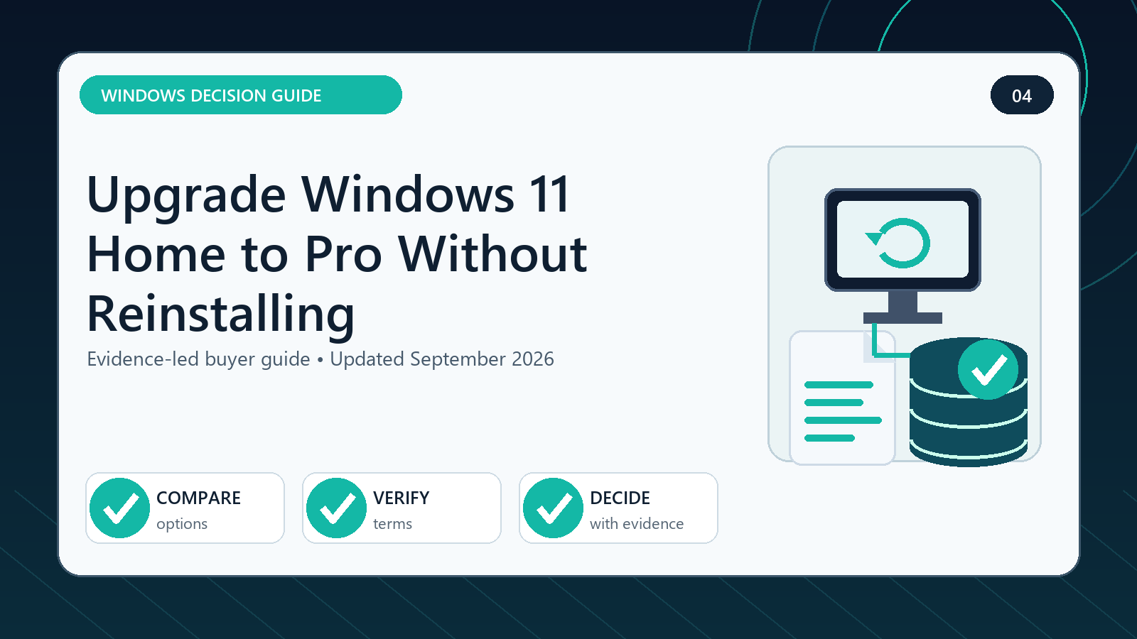 Windows 11 Home to Pro upgrade visual decision guide